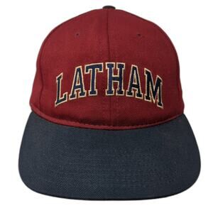 Latham Slideback Baseball Cap Red One Size Adjustable Embroidered Town Talk